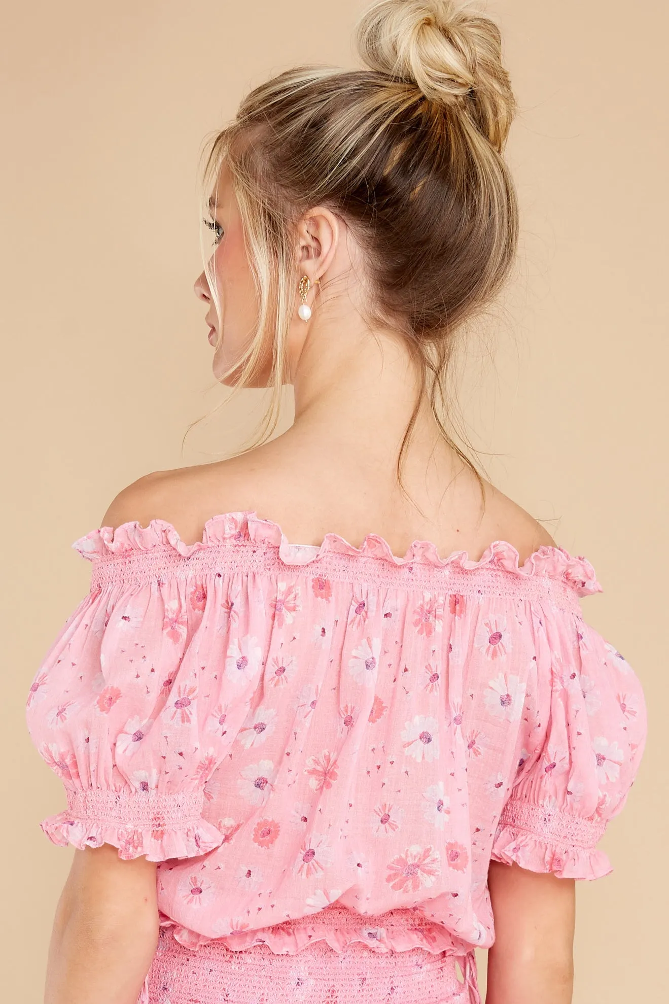 Rosalinda Coral Blaze Crop Top