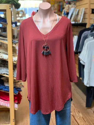 Rust Long Sleeve Curvy