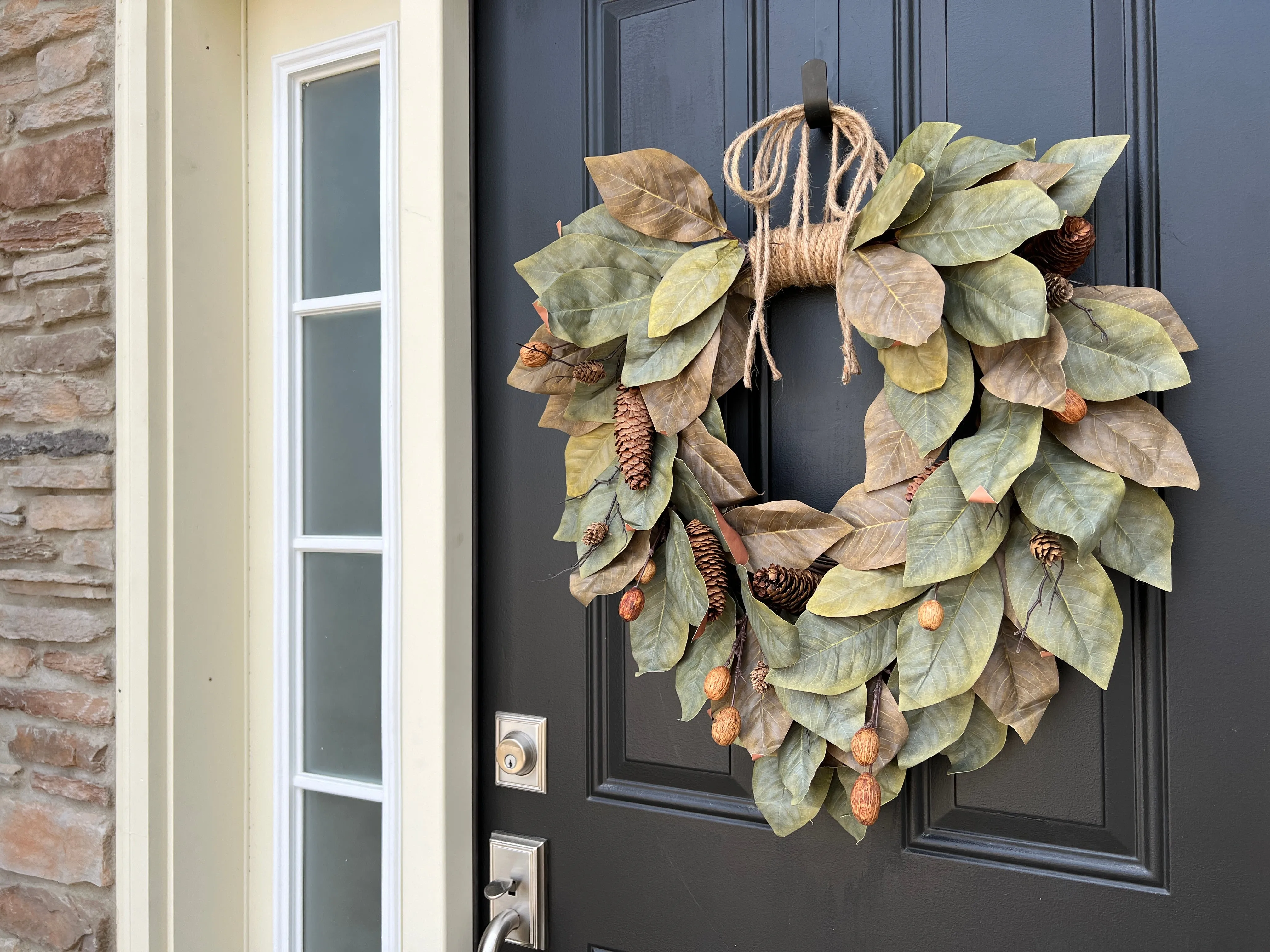 Rustic Magnolia Wreath with Fall Findings