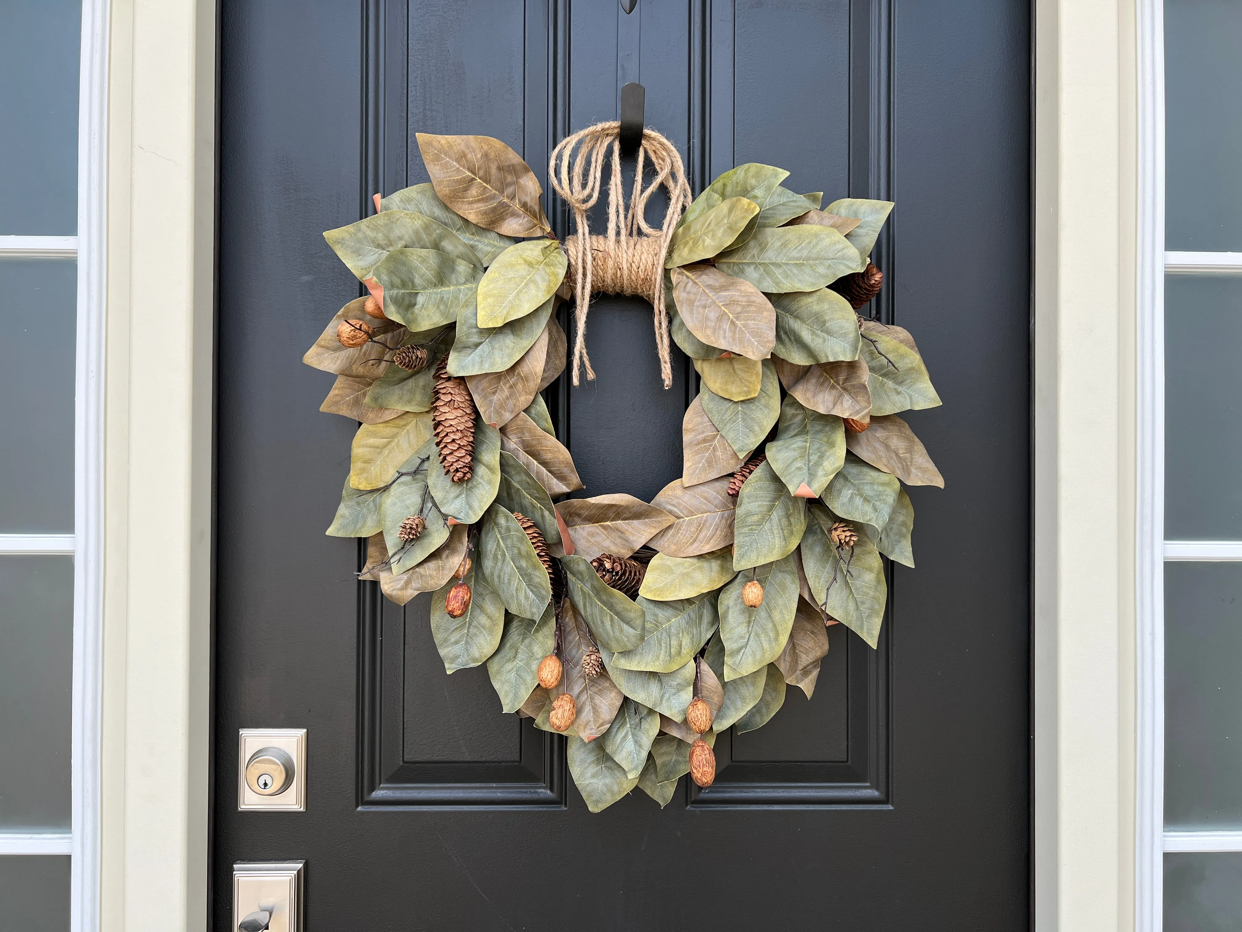 Rustic Magnolia Wreath with Fall Findings