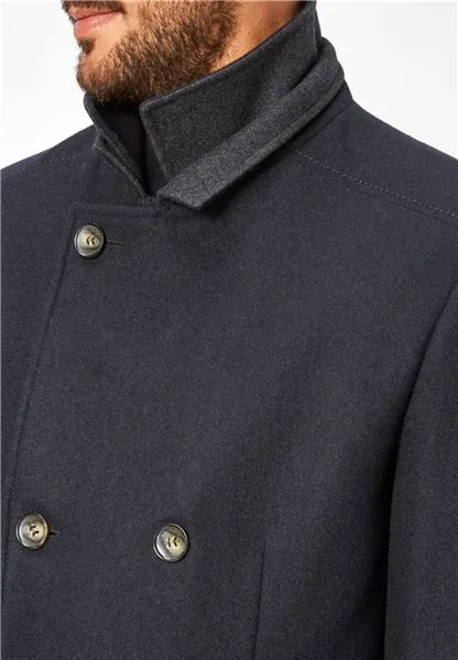 S4 GEORGE Wool DB COAT Navy