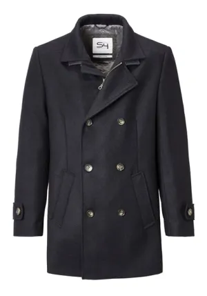 S4 GEORGE Wool DB COAT Navy