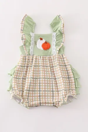 Sage pumpkin french knot girl bubble