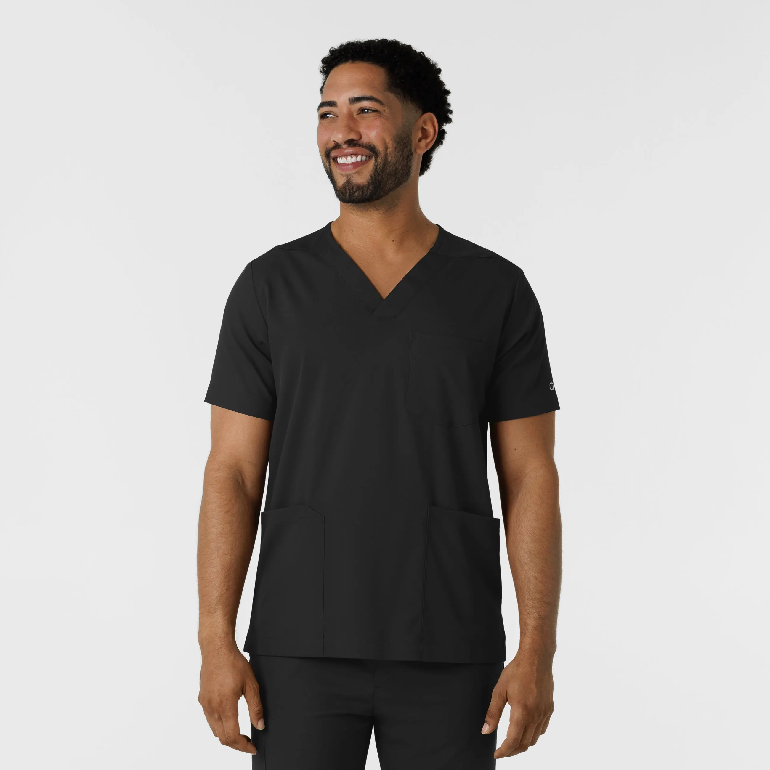 SCC Boundless Men's Multi Pocket V-Neck Scrub Top with Logo