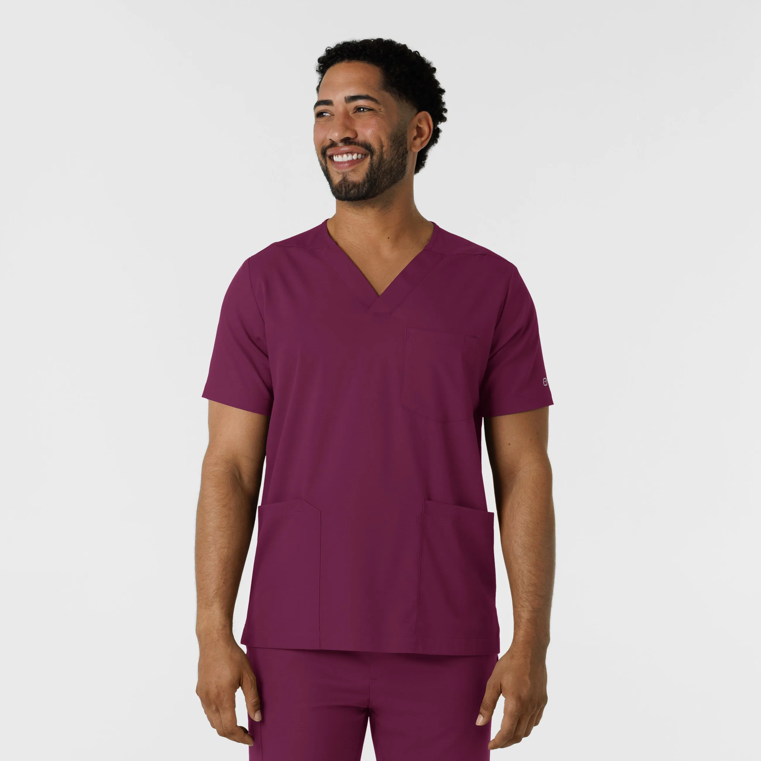 SCC Boundless Men's Multi Pocket V-Neck Scrub Top with Logo