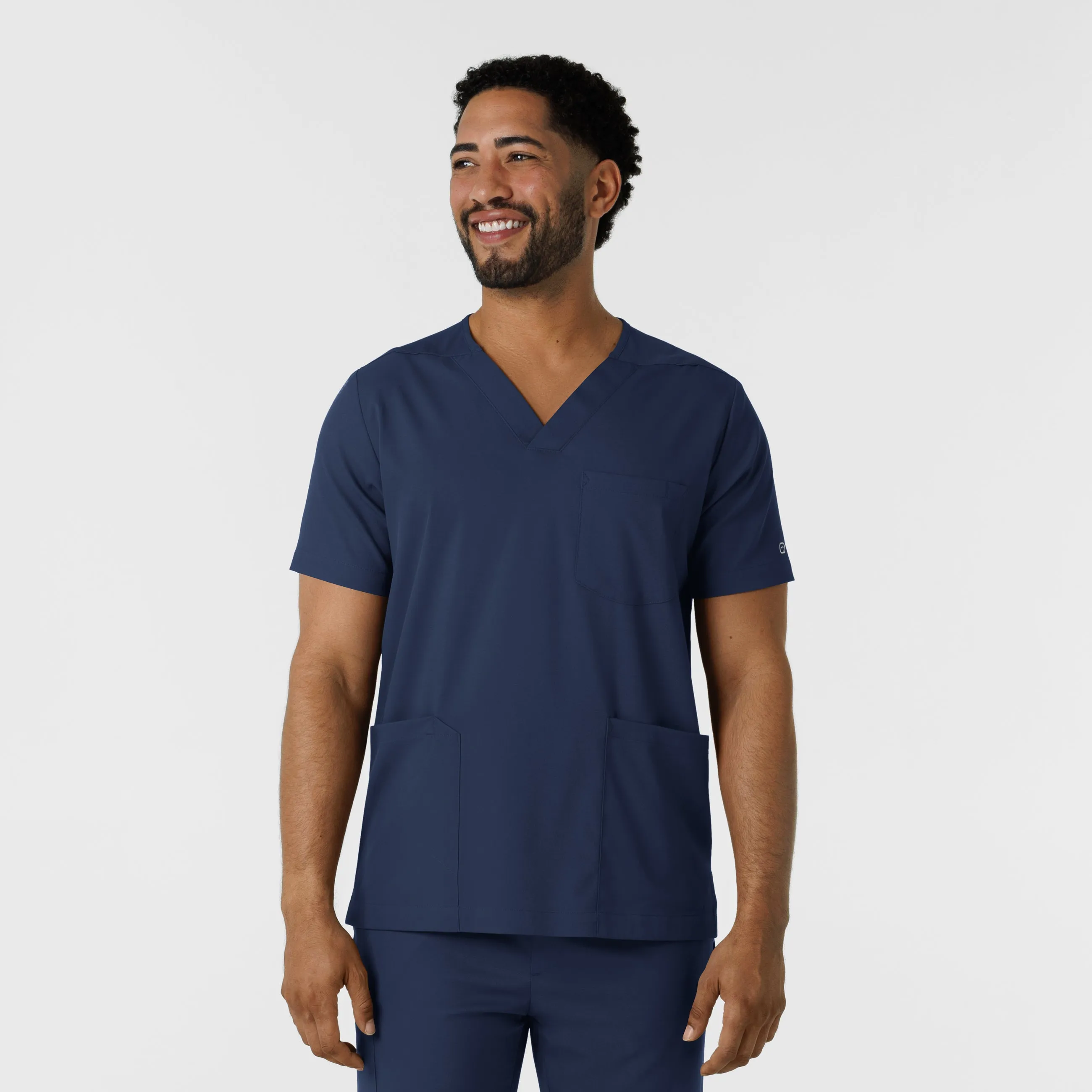 SCC Boundless Men's Multi Pocket V-Neck Scrub Top with Logo