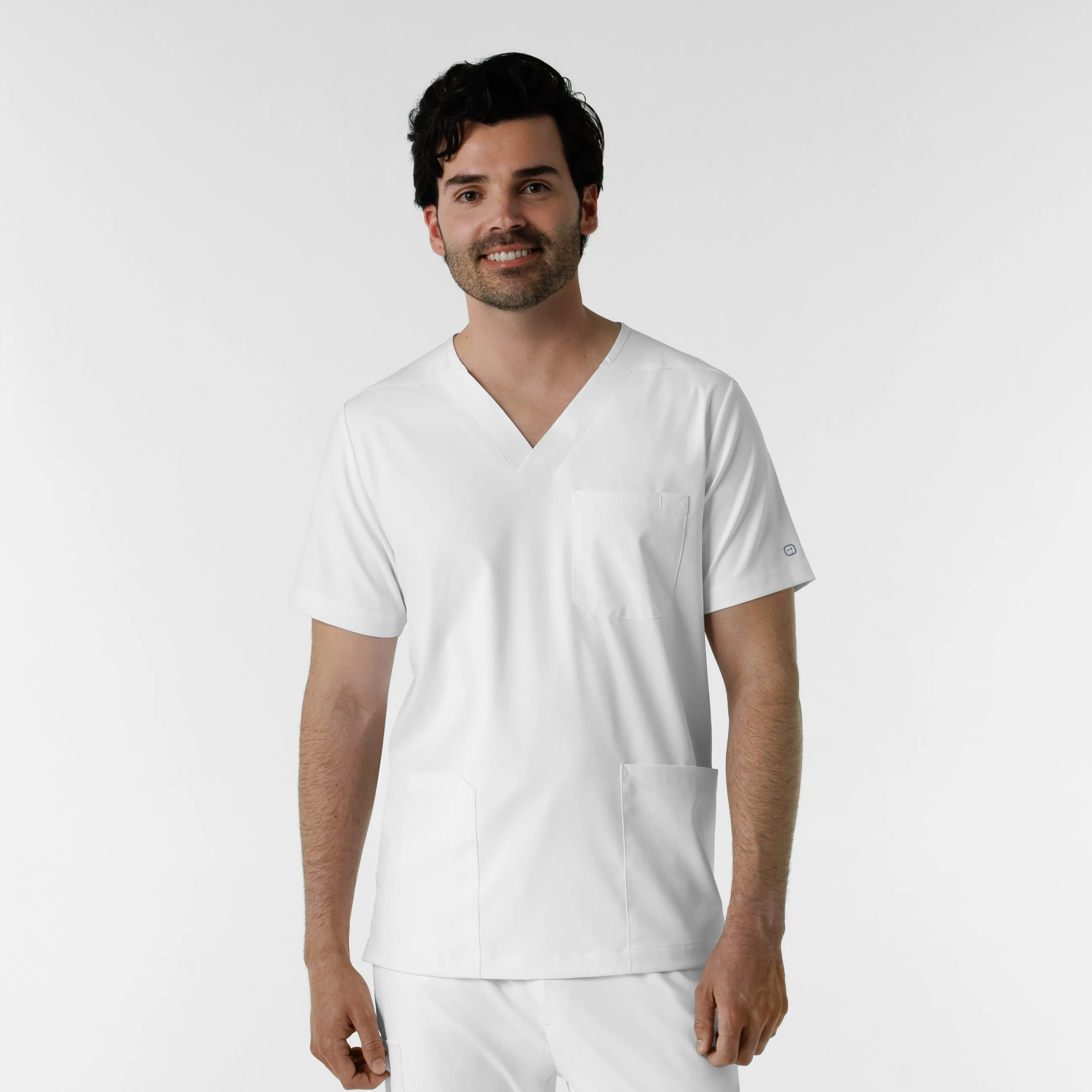 SCC Boundless Men's Multi Pocket V-Neck Scrub Top with Logo