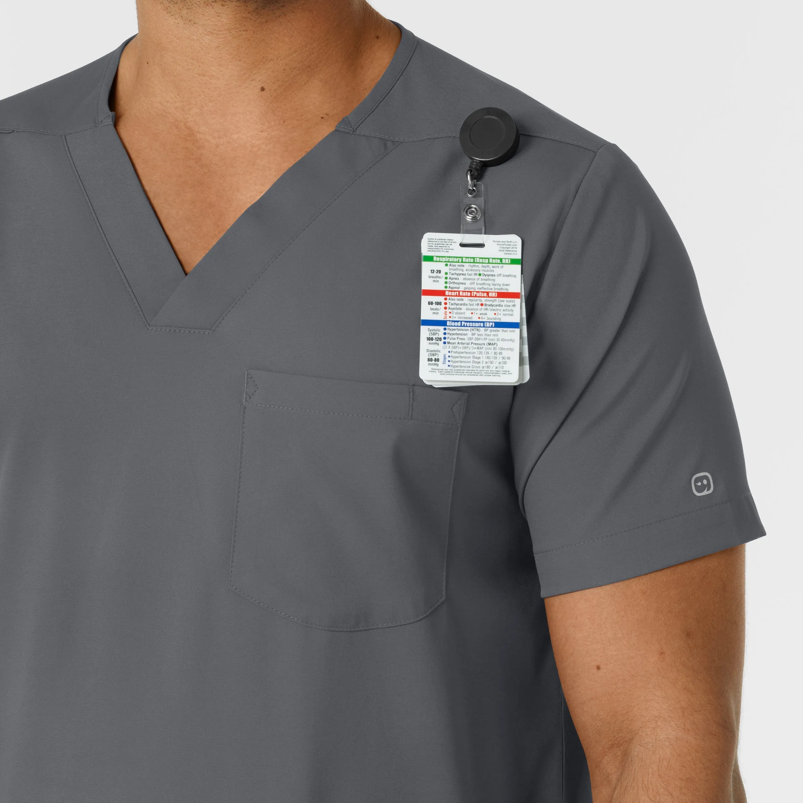 SCC Boundless Men's Multi Pocket V-Neck Scrub Top with Logo