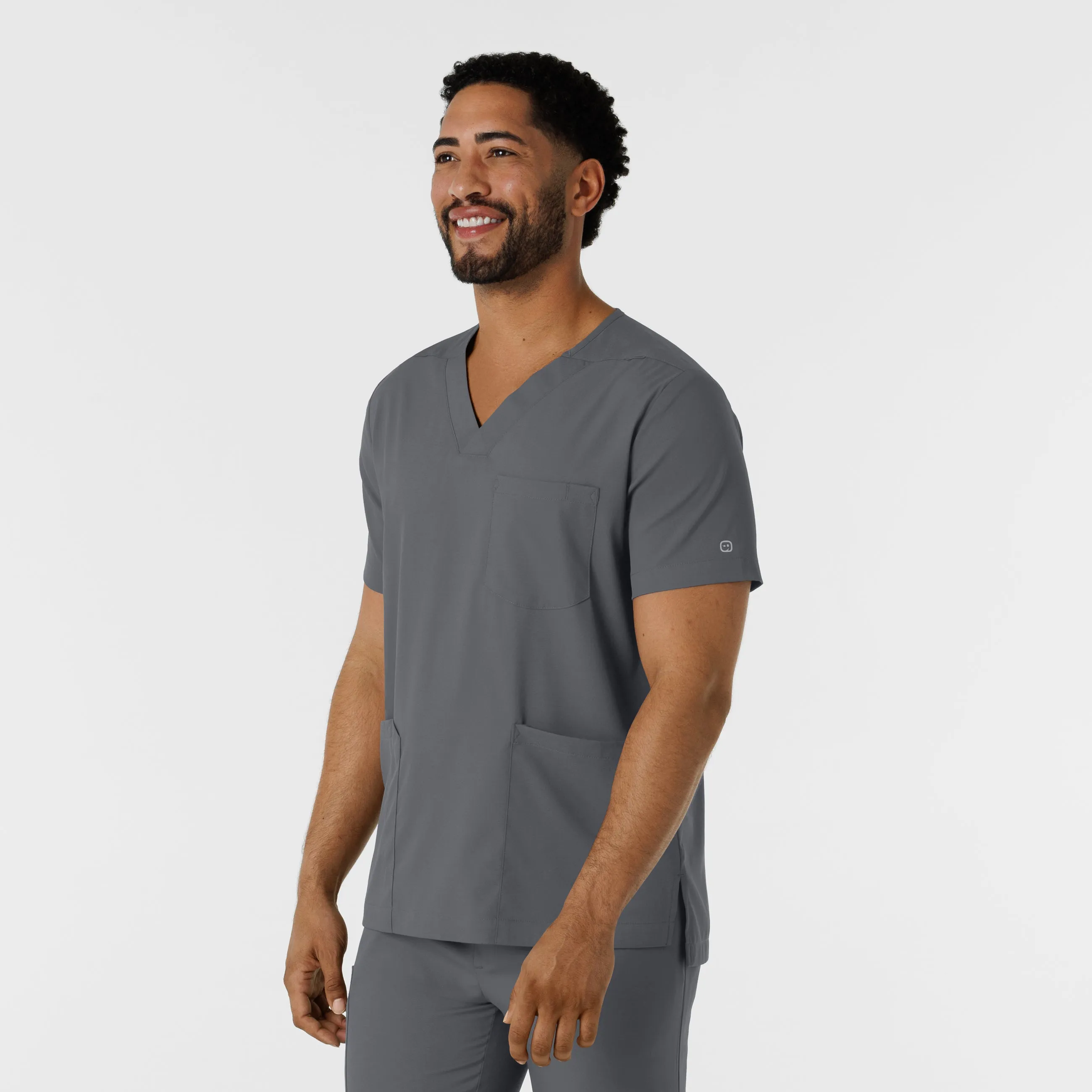 SCC Boundless Men's Multi Pocket V-Neck Scrub Top with Logo