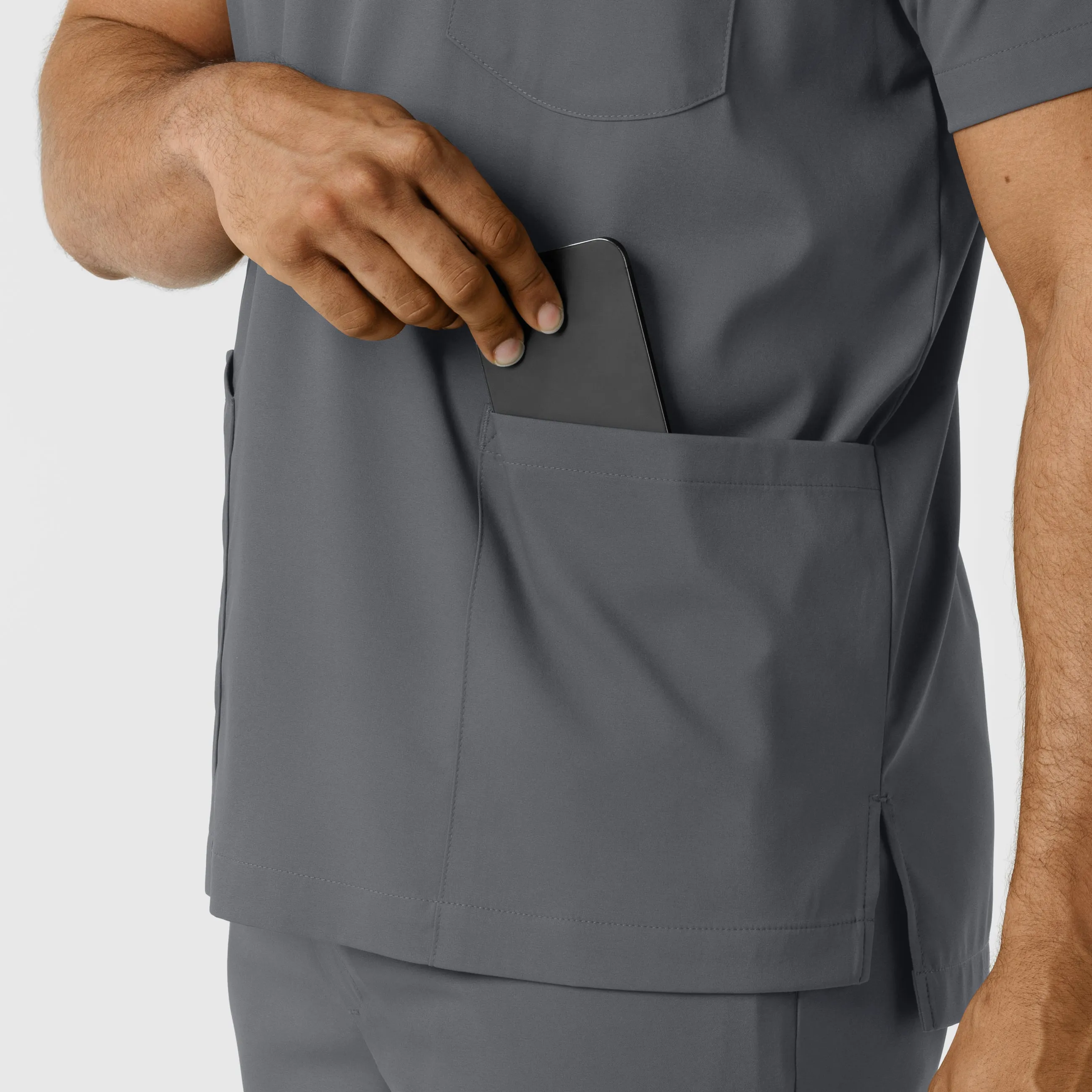 SCC Boundless Men's Multi Pocket V-Neck Scrub Top with Logo