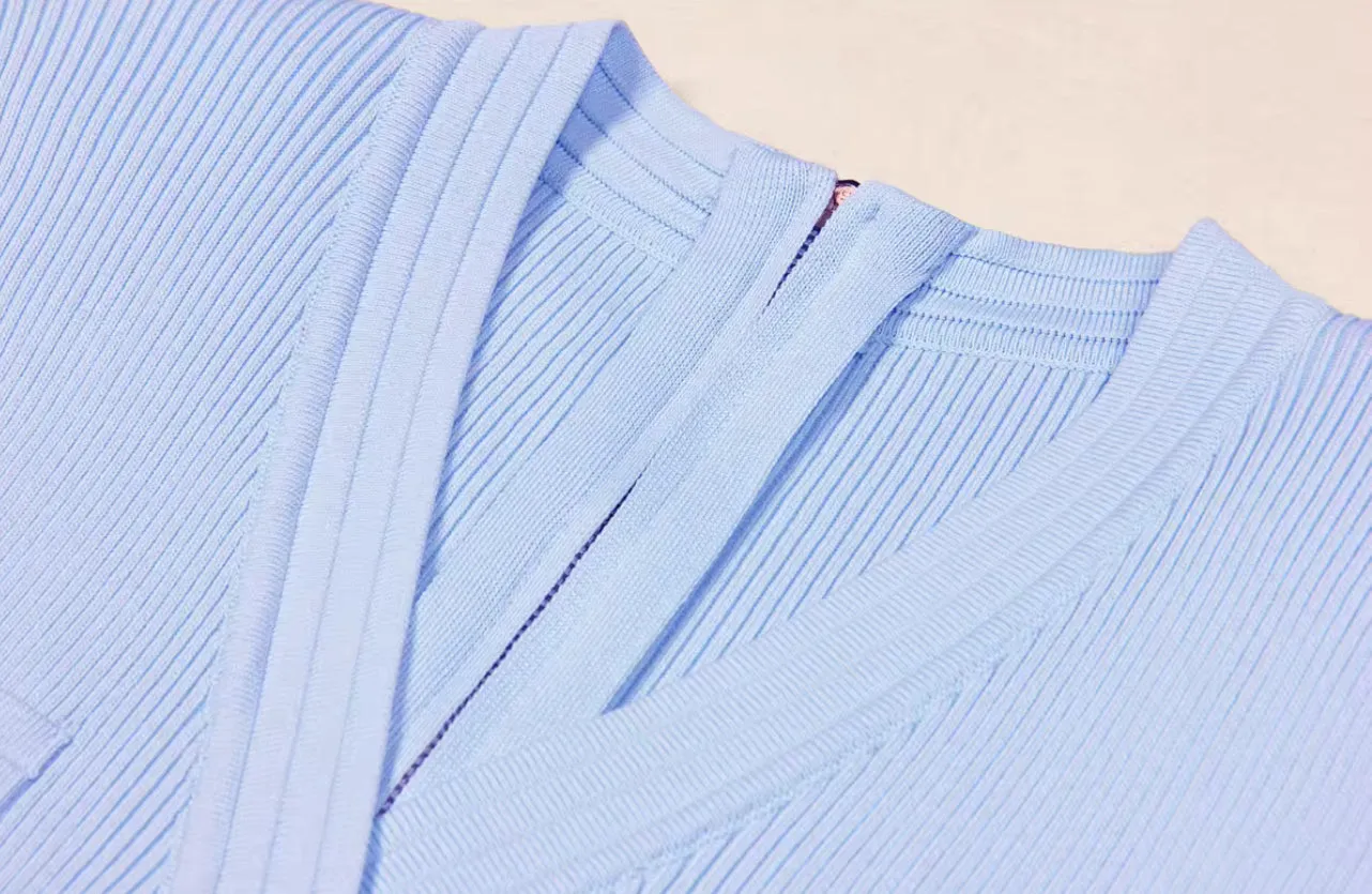 Sea Blue Knit Dress