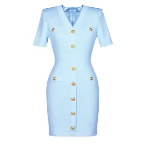 Sea Blue Knit Dress