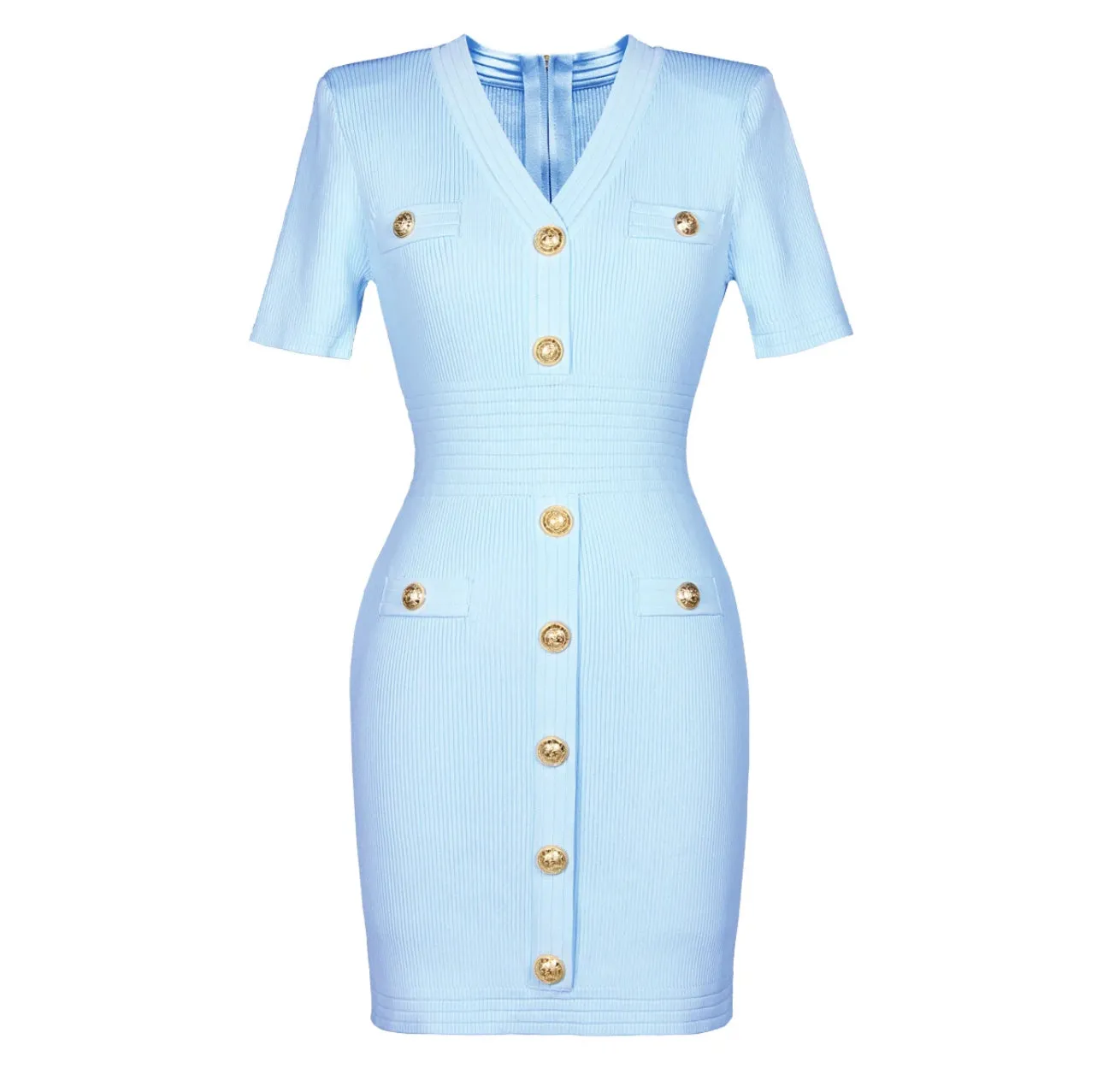 Sea Blue Knit Dress