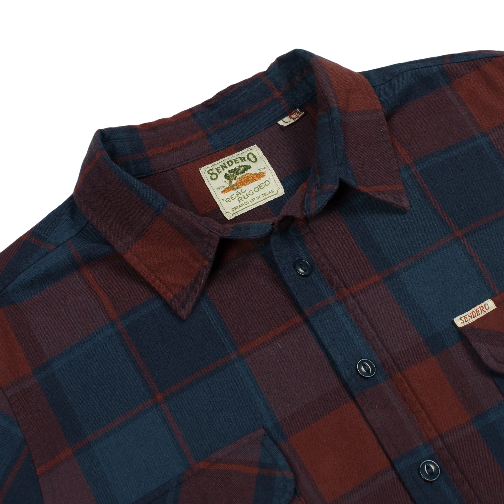 Sendero Provisions Durango Flannel in San Juan Blue