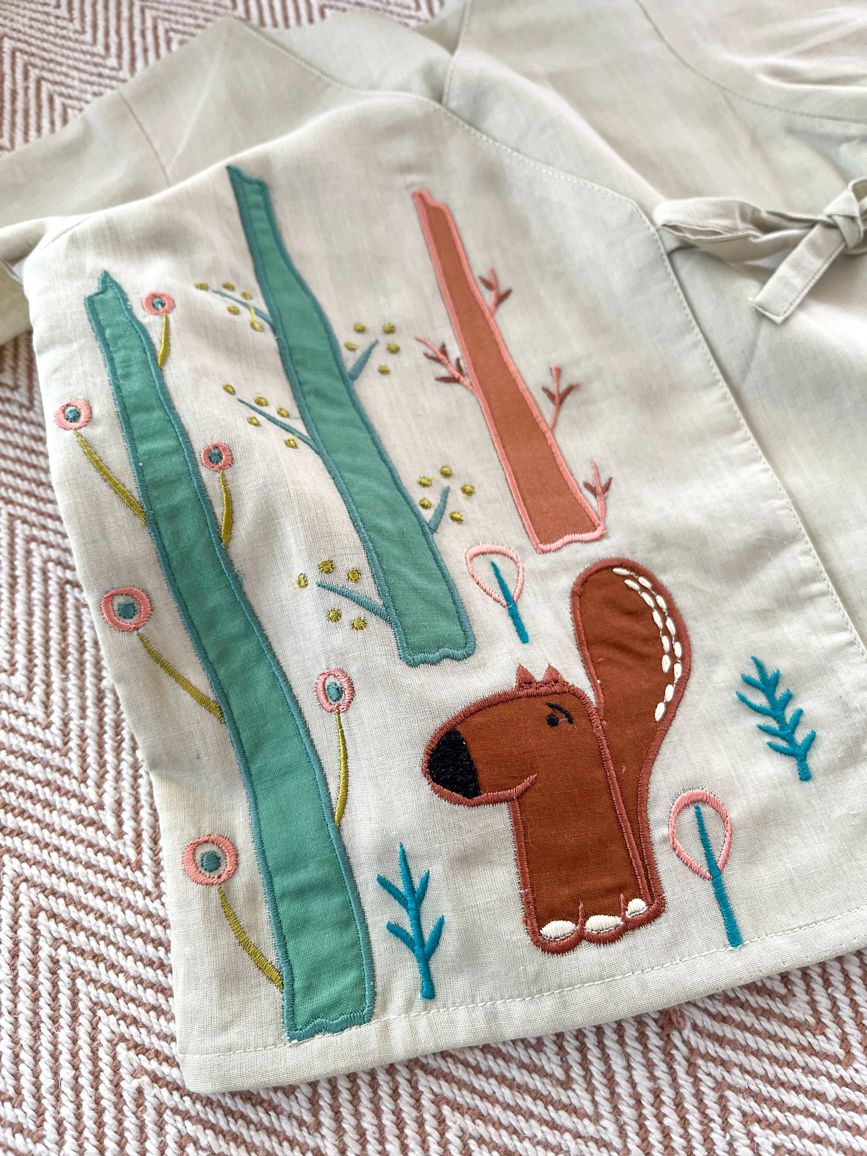 Set of two voile jhablas- Alpacas and Squirrel