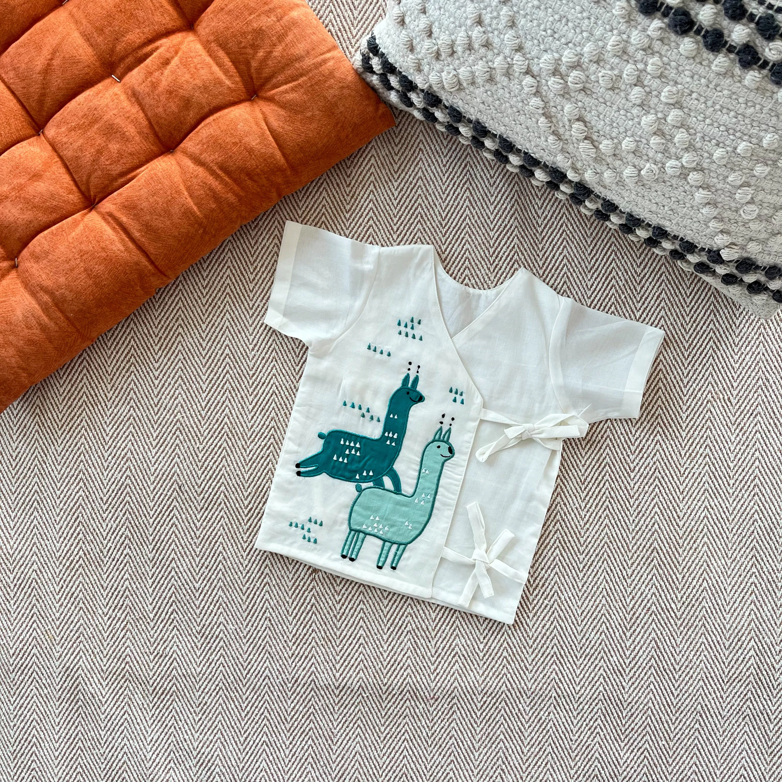 Set of two voile jhablas- Alpacas and Squirrel