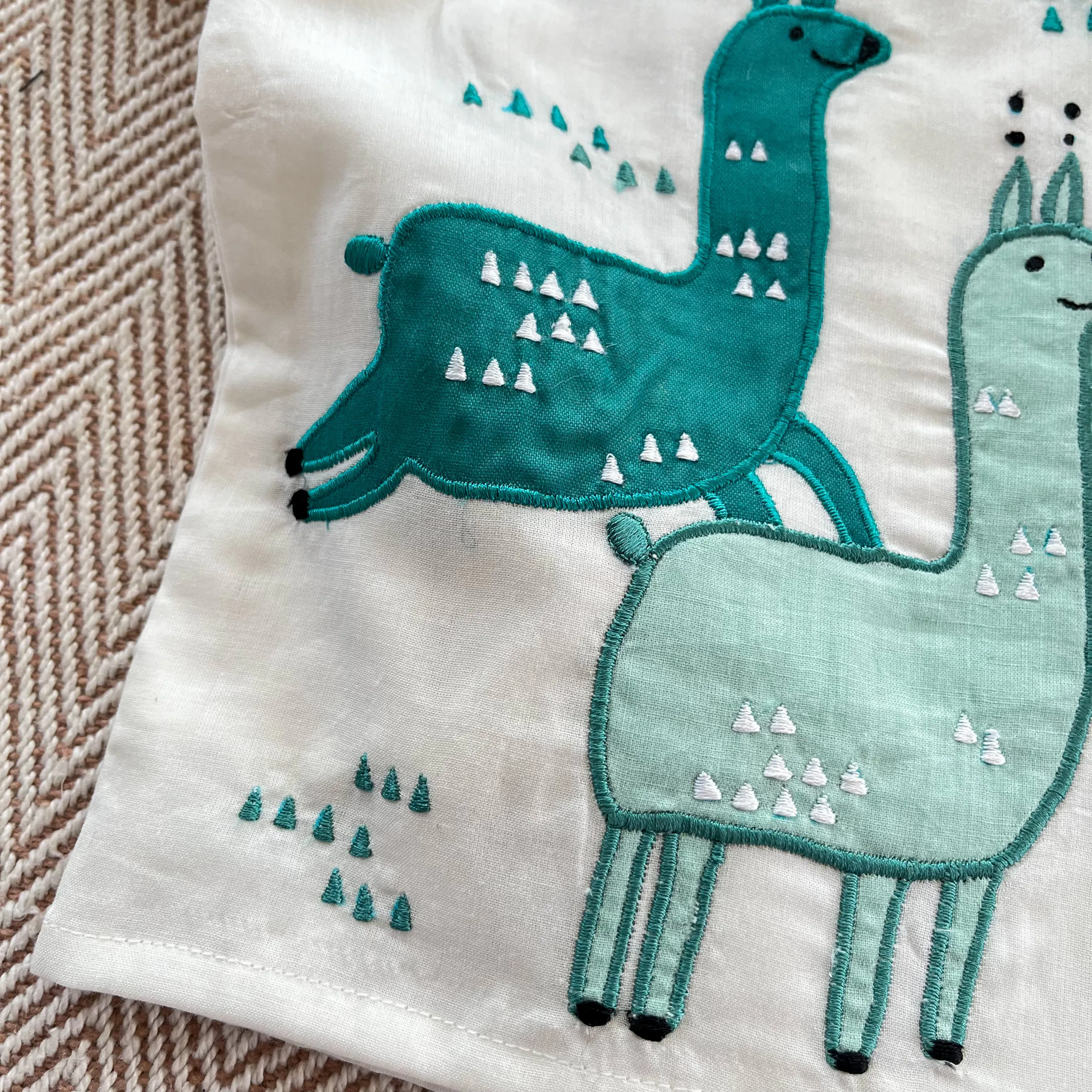 Set of two voile jhablas- Alpacas and Squirrel