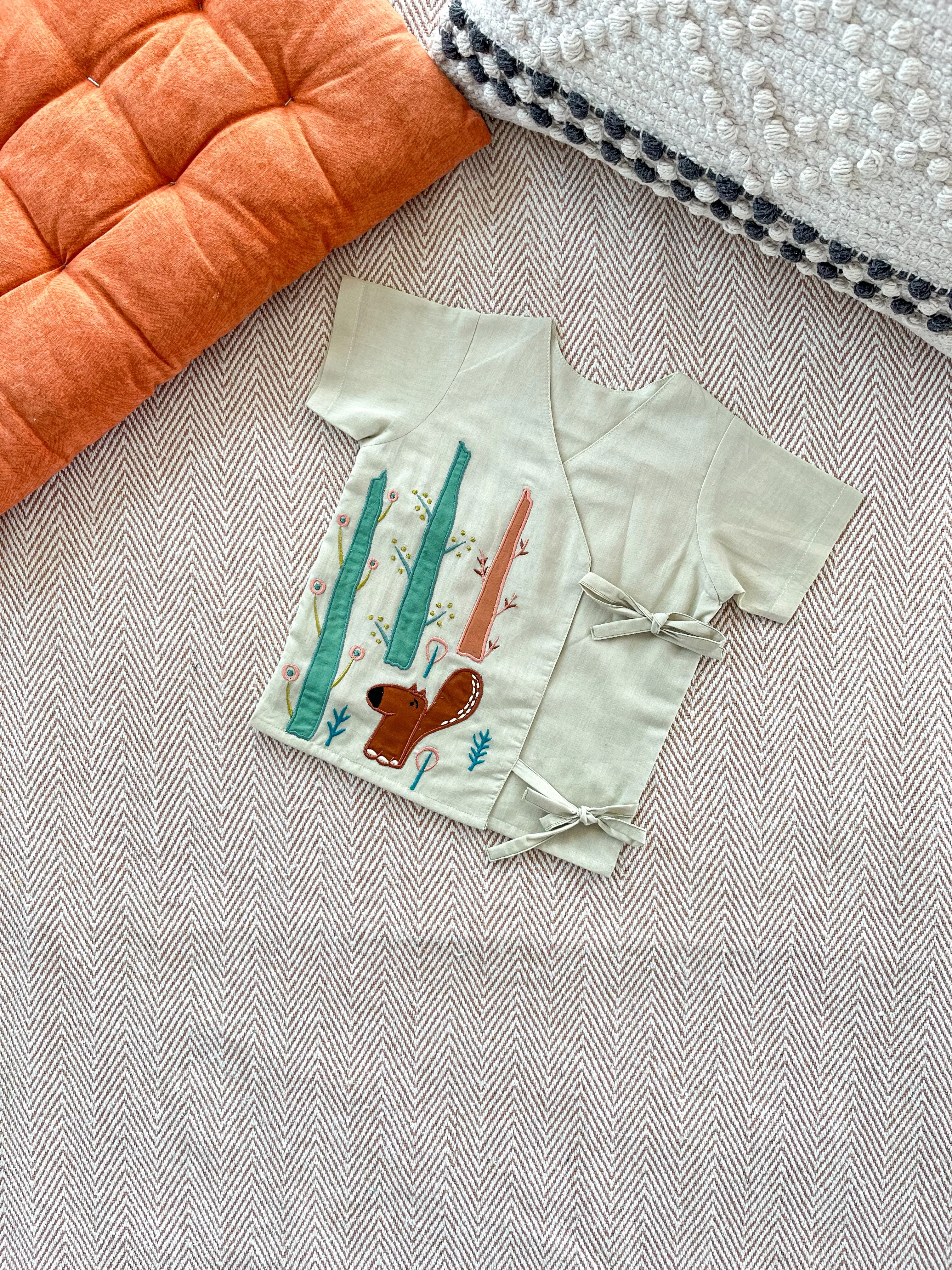 Set of two voile jhablas- Alpacas and Squirrel