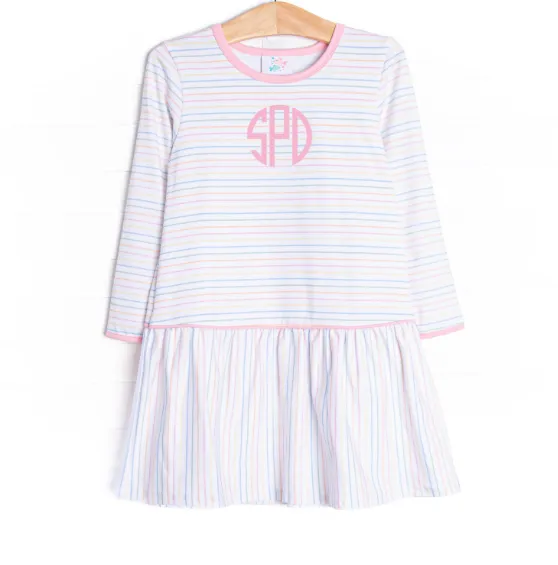 Sherbet Stripes Dress, Pink