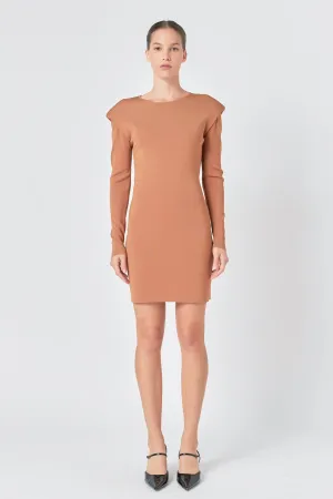 Shoulder Pad Knit Dress