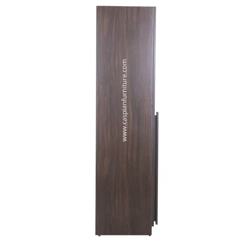 Single Door Engineered Wood Wardrobe with Hanging Space, Drawer and 3 Shelves (Brown )