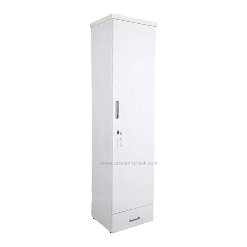Single Door Wardrobe with 3 Shelves and 2 Drawers for Bedroom