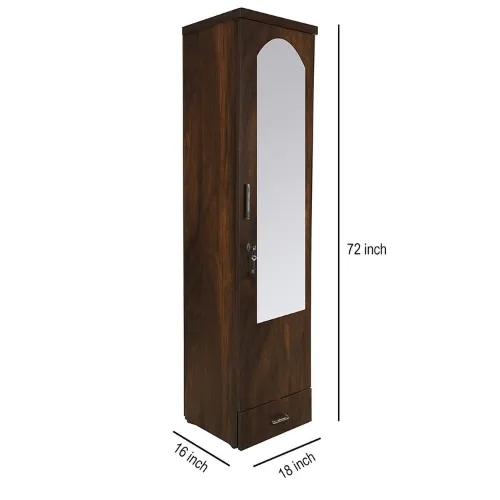 Single Door Wardrobe with Mirror