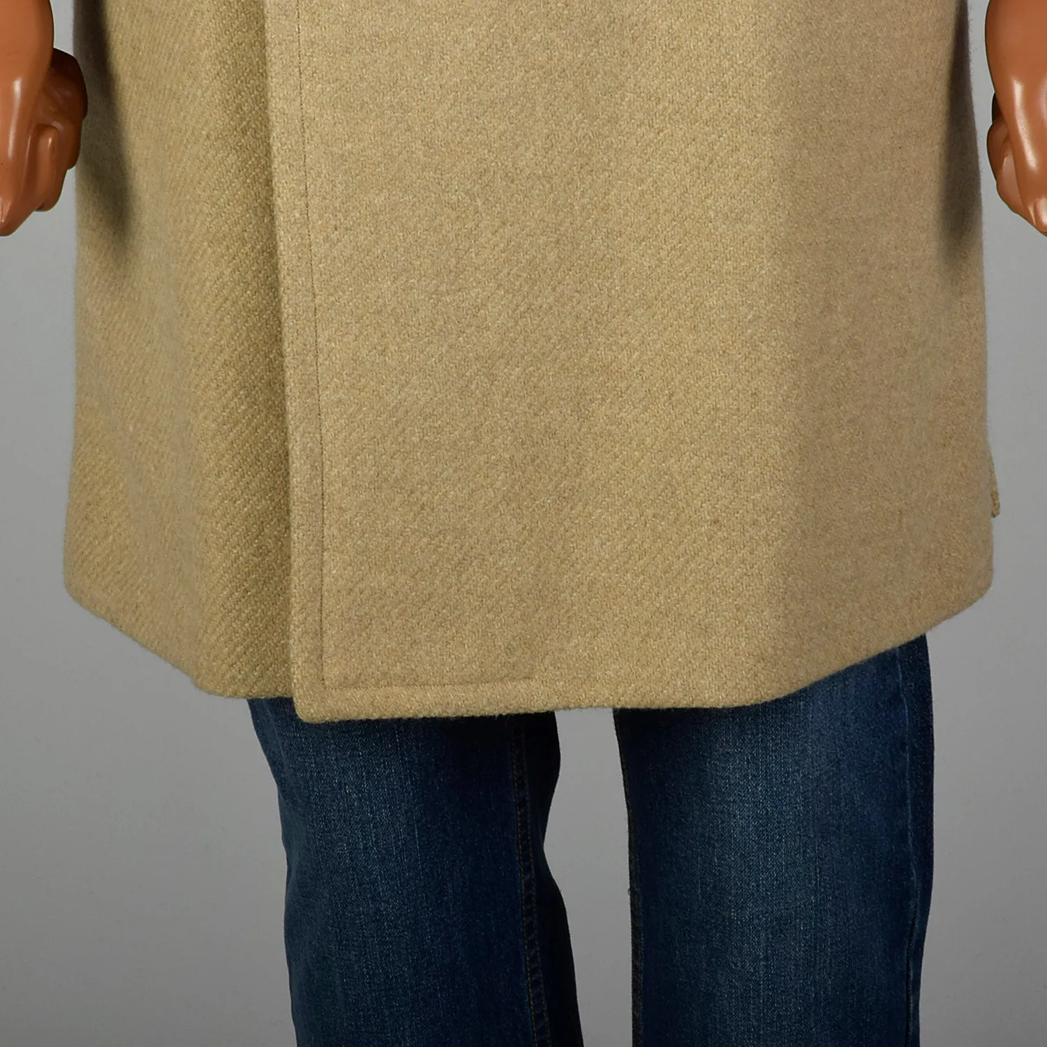 Small 1960s Men's Tan Double Breasted Coat