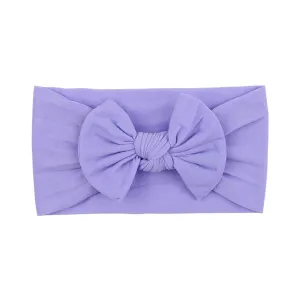Soft Solid Colour Nylon Baby Headband in Lilac