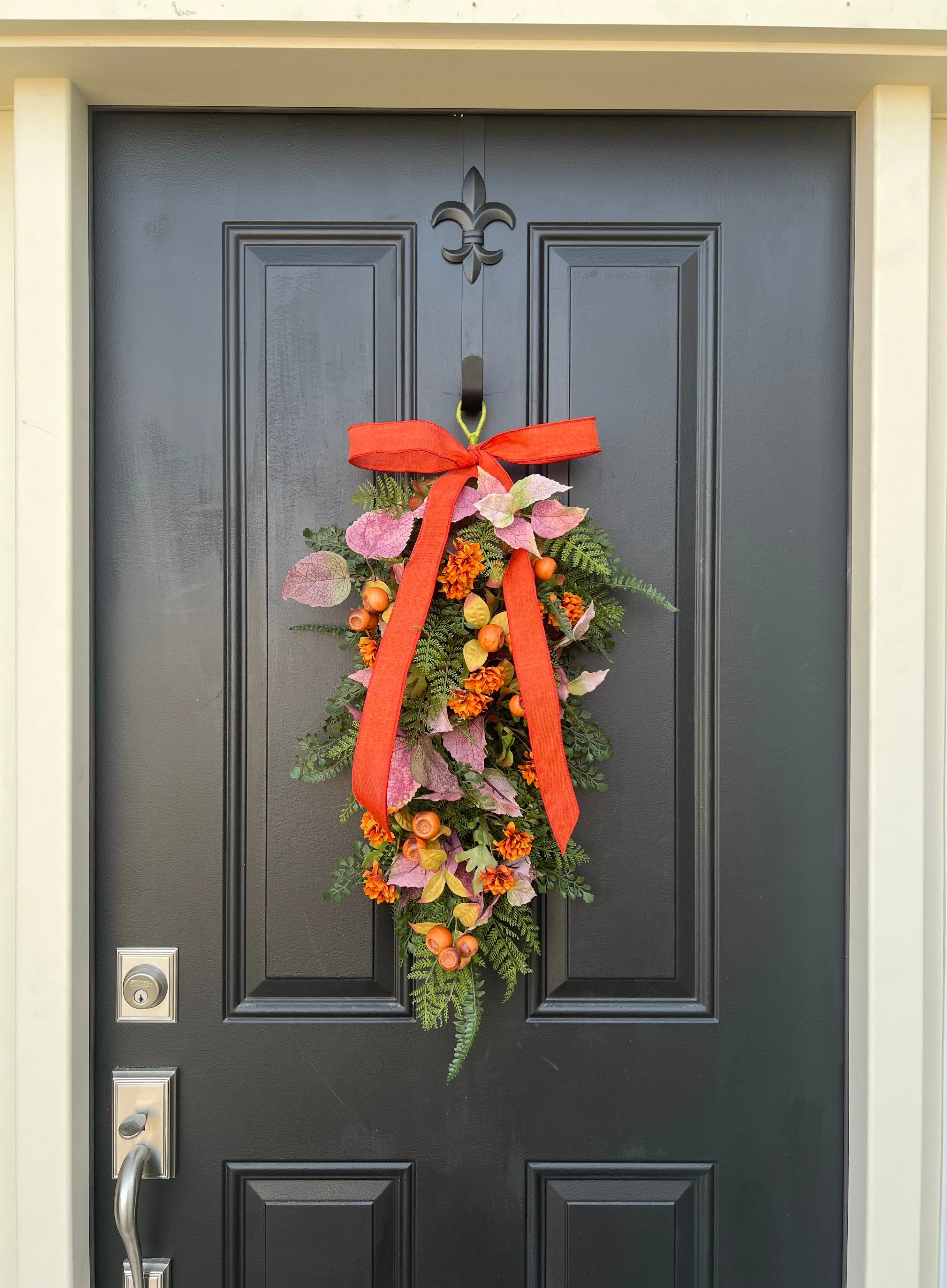 Soft Sunrise Autumn Cascade Swag Wreath