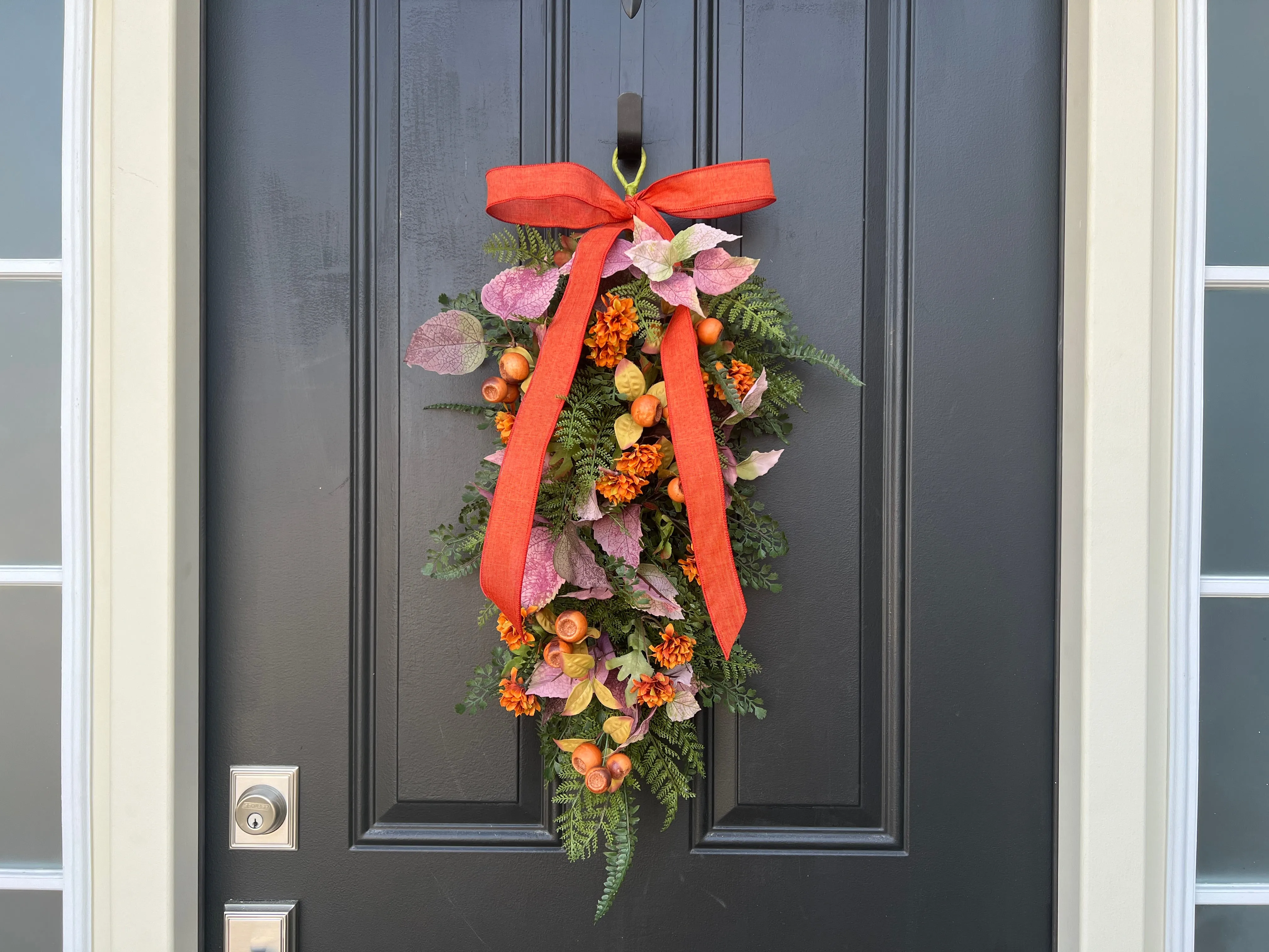 Soft Sunrise Autumn Cascade Swag Wreath