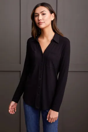 Soft Touch Baby Rib Button-Up Shirt