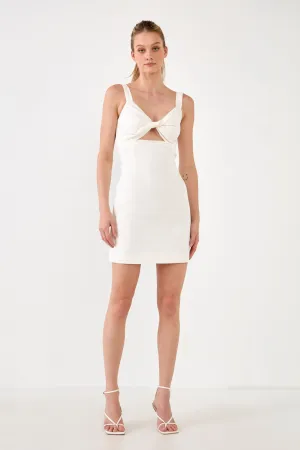 Soft Touch Plisse Twist Mini Dress