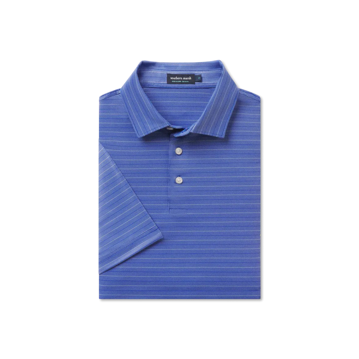 Southern Marsh Preformance Polo - Blue & White