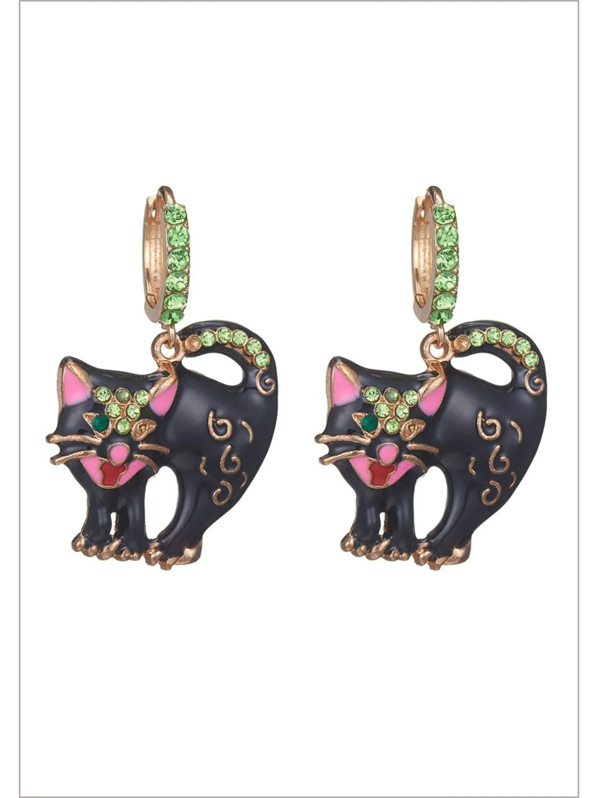 Spook and Sparkle Rhinestone-Embellished Halloween Earrings