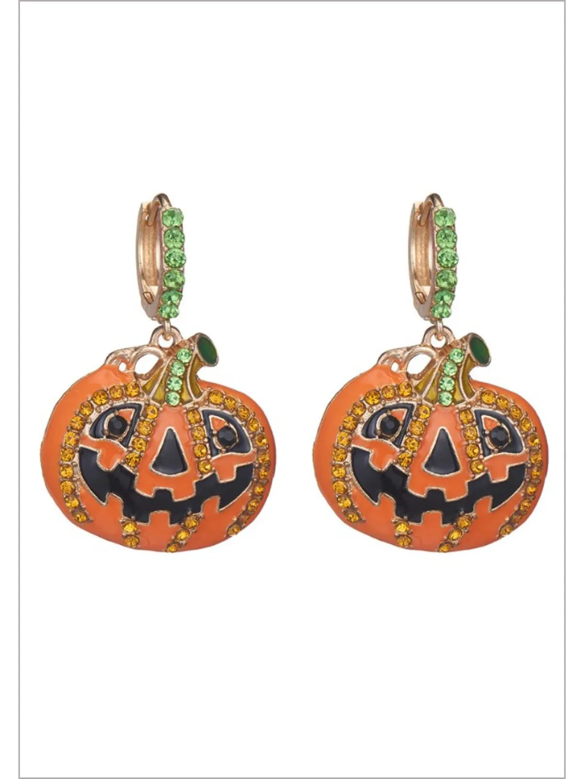 Spook and Sparkle Rhinestone-Embellished Halloween Earrings