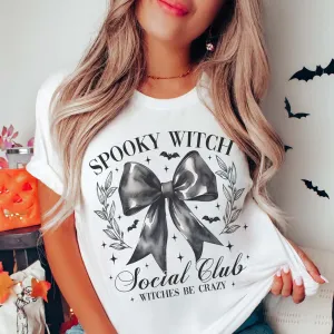 Spooky Witch Social Club Wholesale Bella Graphic Tee - Fast Shipping