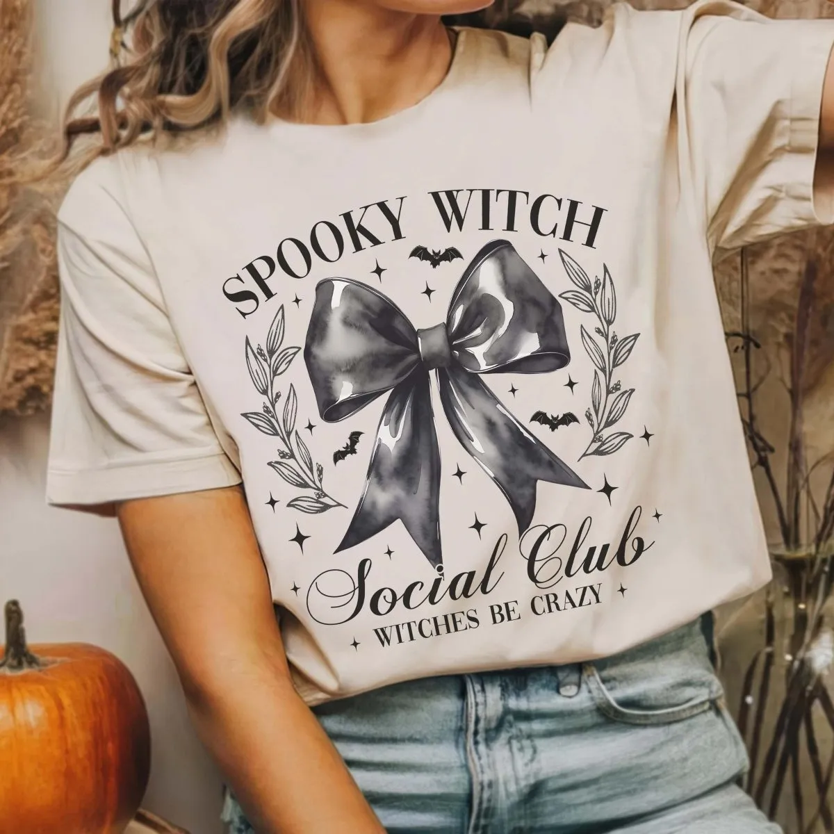 Spooky Witch Social Club Wholesale Bella Graphic Tee - Fast Shipping