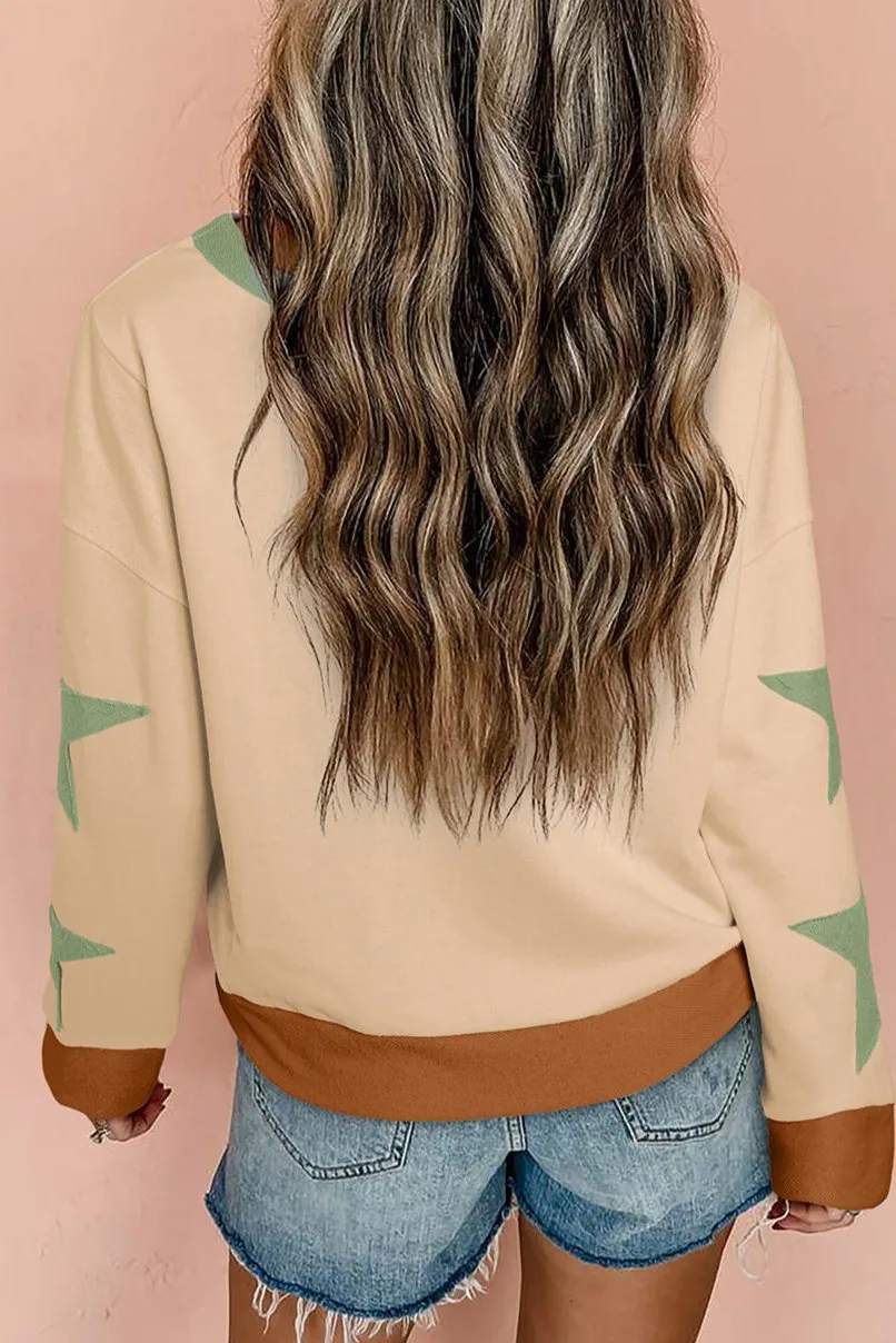 Star Reverse Seam Oversized Sweatshirt