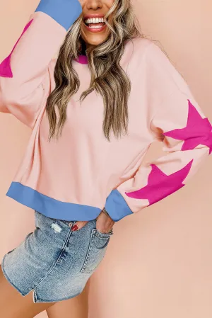 Star Reverse Seam Oversized Sweatshirt