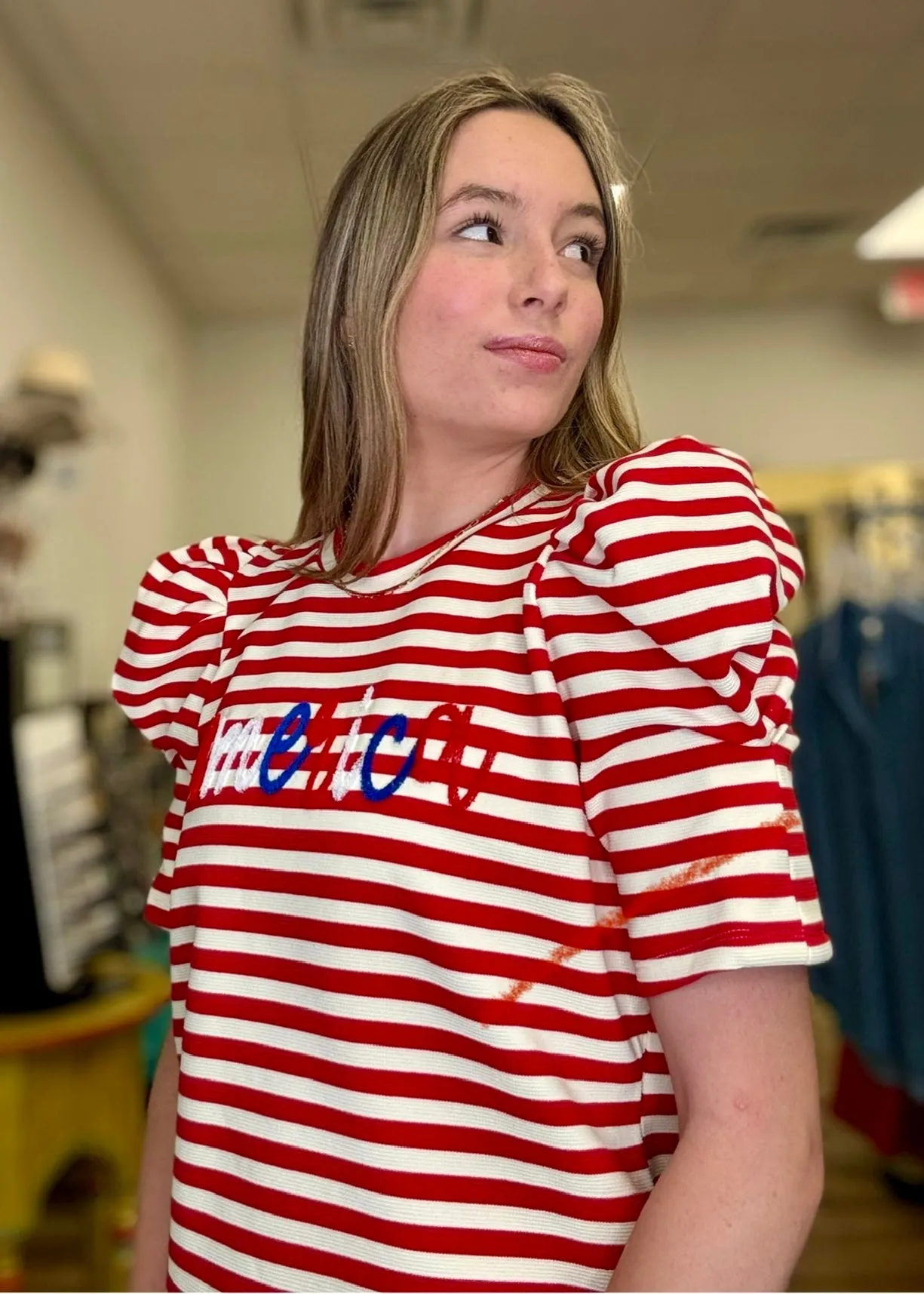Striped America Tee