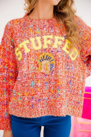 STUFFED TWEED SWEATER