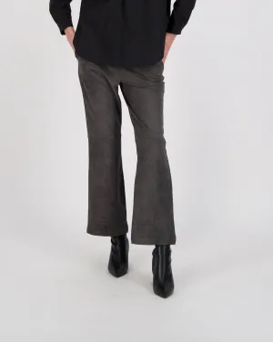 Suede Boot Cut Pant