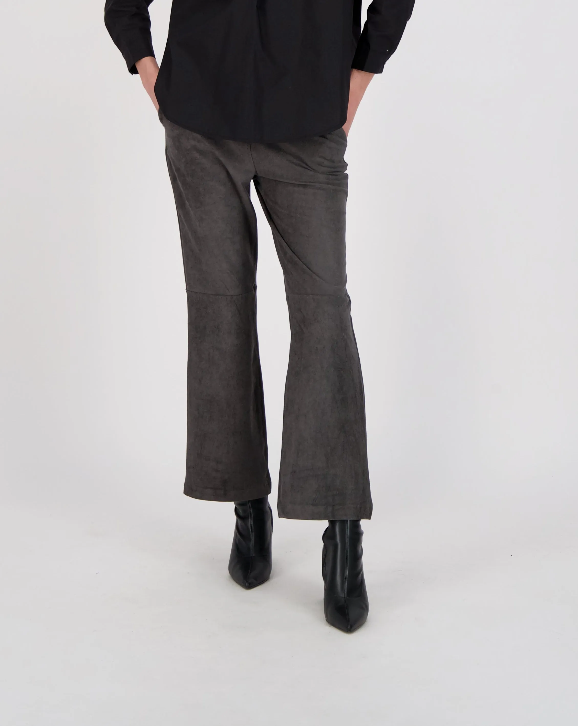 Suede Boot Cut Pant
