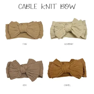 Sugar   Maple Cable Knit Bows
