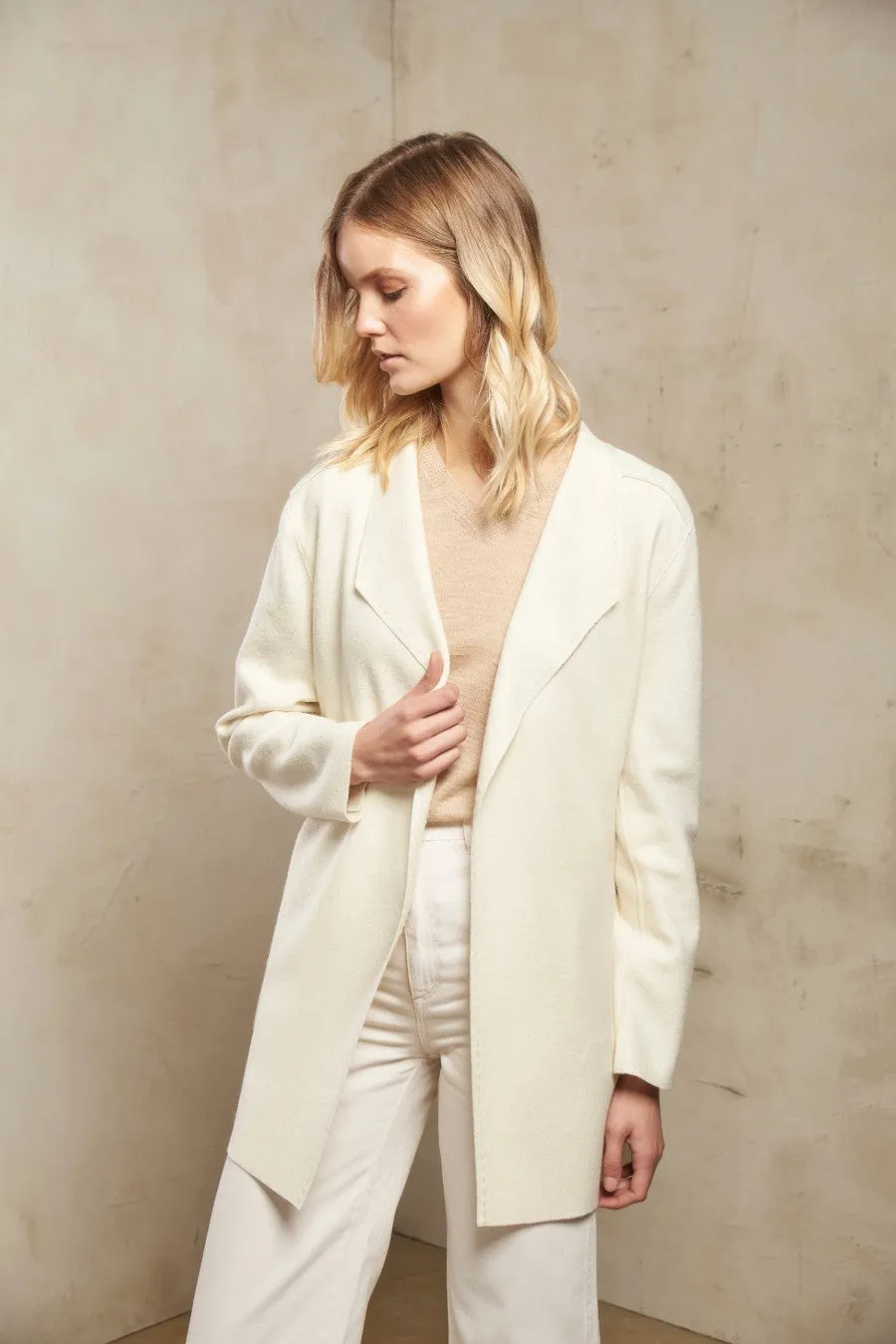 Sultan Coat Alpaca & Wool Color Ecru