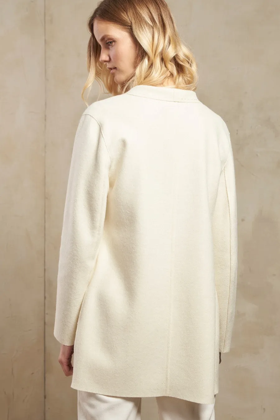 Sultan Coat Alpaca & Wool Color Ecru