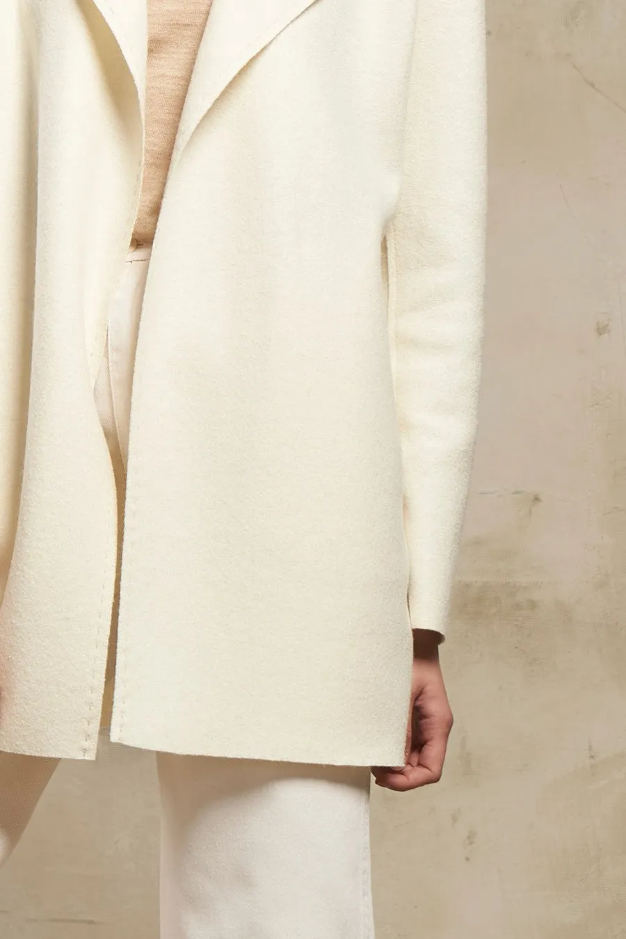 Sultan Coat Alpaca & Wool Color Ecru