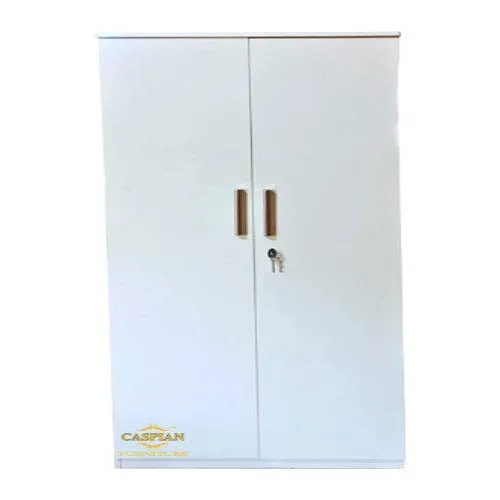 Super White Texture 2 Door Wardrobe/Cupboard with 5 Shelves and Drawer | Wardrobe for Bedroom