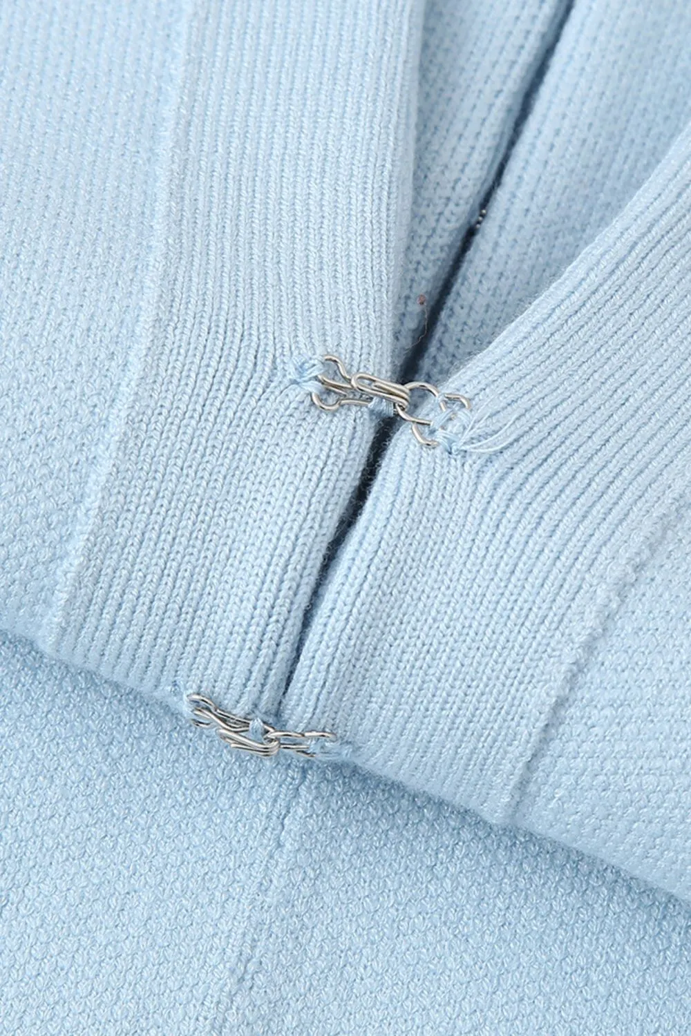 ‘Svetlana’  Oversized Sleeve Knit Jacket & Mini Skirt Set (Sold Separately)